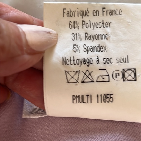 Vintage ‘90s Vertigo made in France classic lilac  trouser with logo belt S / 26 - Picture 8 of 17